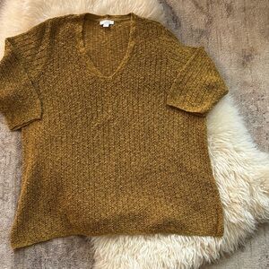 J. Jill Women's V-Neck Sweater in Mustard